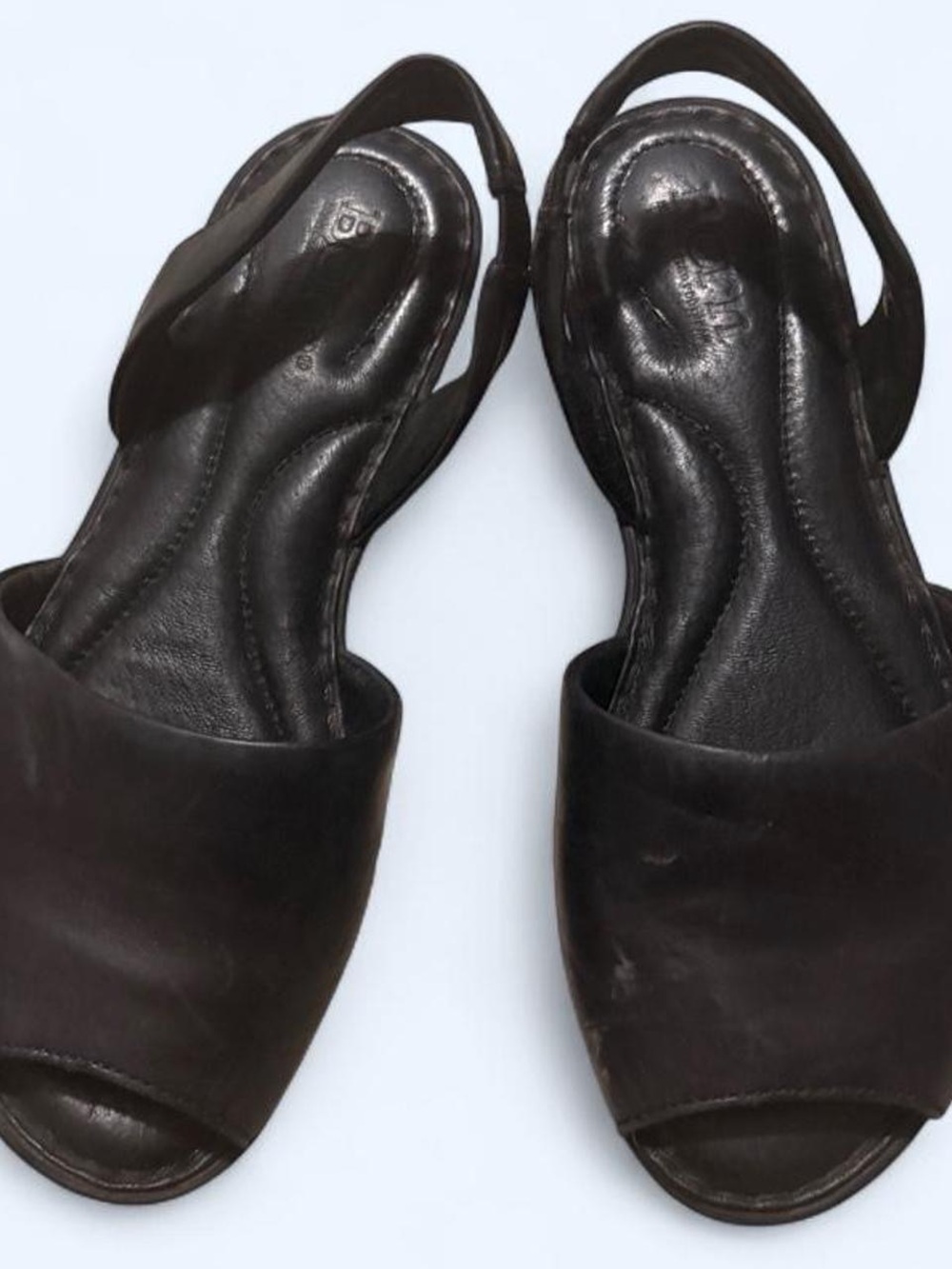 Born Black Open-Toe Slingback Comfort Sandals